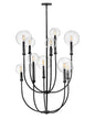 Alchemy Medium Multi Tier Chandelier In Black Finish