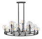Alchemy Large Single Tier Chandelier In Black Finish