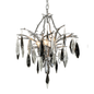 Nera Chandelier In Blackened Silver Leaf Finish