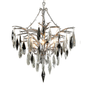 Nera Chandelier In Blackened Silver Leaf Finish