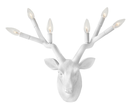 Stag Large Six Light Sconce In White Finish