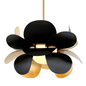 Ginger Chandelier In GOLD LEAF/BLACK Finish