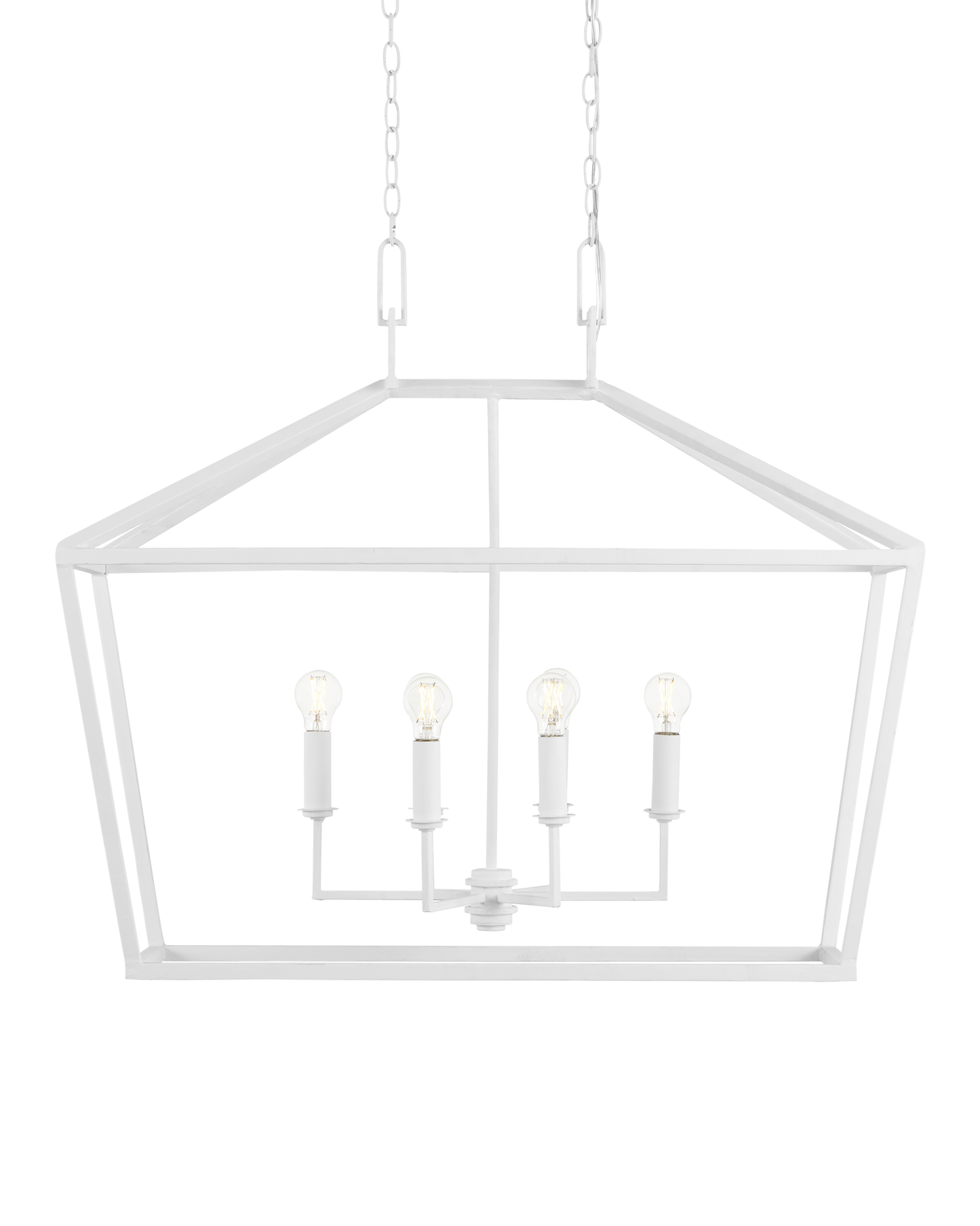 Denison Rectangular White Lantern