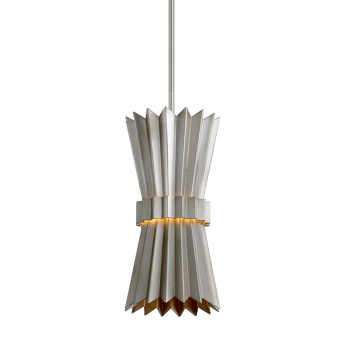 Moxy Pendant In WARM SILVER LEAF Finish