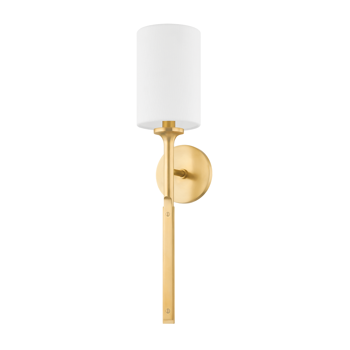 BREWSTER Wall Sconce with Aged Brass Finish