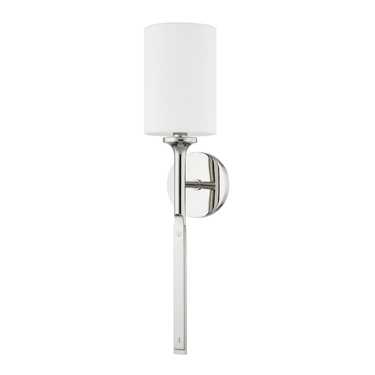 BREWSTER Wall Sconce with Polished Nickel Finish