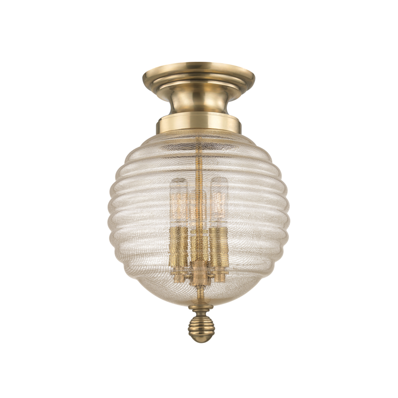 Coolidge Flush Mount with Aged Brass Finish