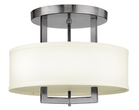 Hampton Medium Semi-Flush Mount In Brushed Nickel Finish