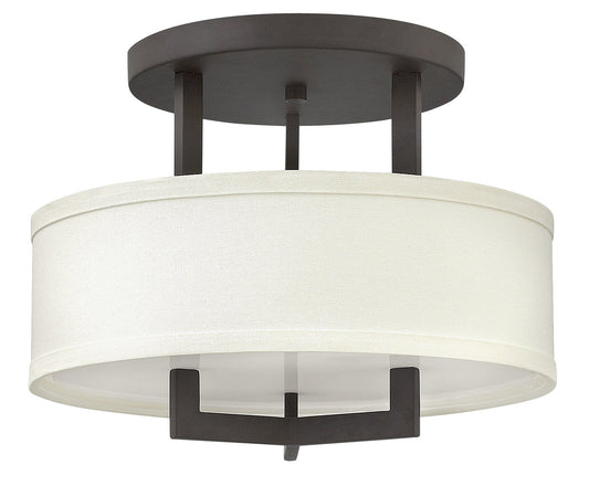 Hampton Medium Semi-Flush Mount In Dark Bronze Finish
