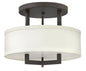 Hampton Medium Semi-Flush Mount In Dark Bronze Finish