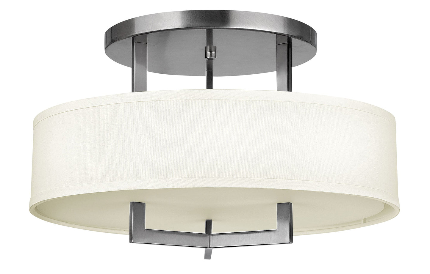 Hampton Medium Semi-Flush Mount In Brushed Nickel Finish