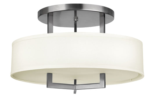 Hampton Medium Semi-Flush Mount In Brushed Nickel Finish