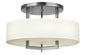 Hampton Medium Semi-Flush Mount In Brushed Nickel Finish