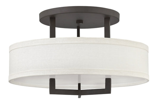 Hampton Medium Semi-Flush Mount In Dark Bronze Finish