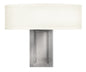 Hampton Medium Two Light Sconce In Brushed Nickel Finish