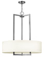 Hampton Medium Drum Chandelier In Brushed Nickel Finish