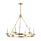 Allendale Chandelier with Aged Brass Finish