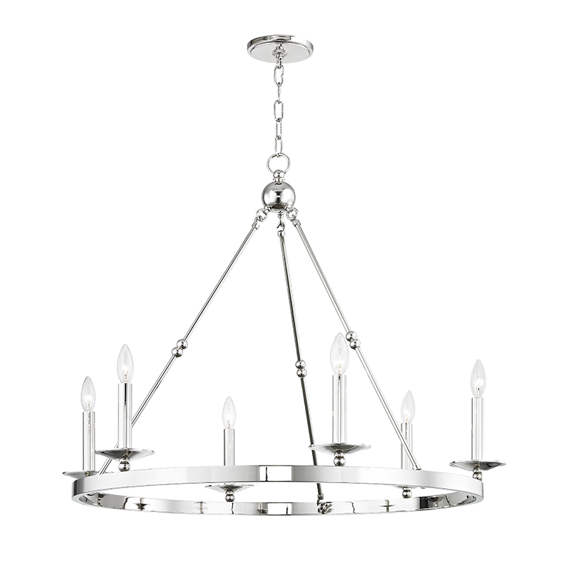 Allendale Chandelier with Polished Nickel Finish