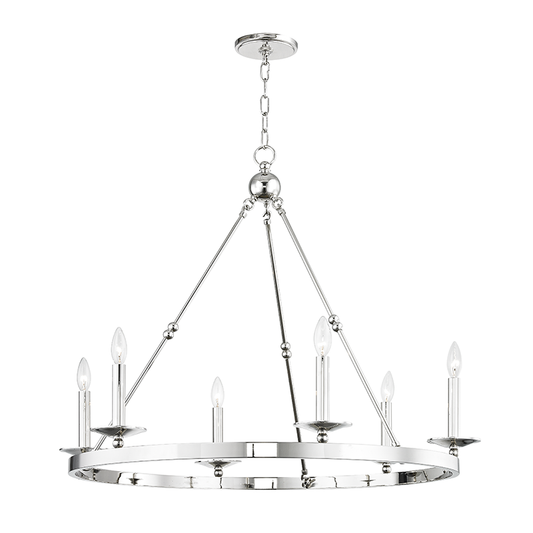 Allendale Chandelier with Polished Nickel Finish
