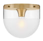 Beck Extra Small Flush Mount In Light Brass Finish