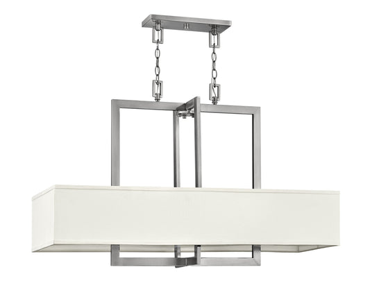 Hampton Medium Four Light Linear In Brushed Nickel Finish