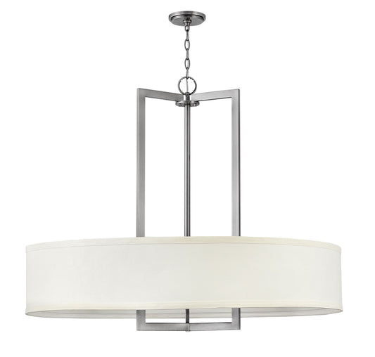 Hampton Large Drum Chandelier In Brushed Nickel Finish