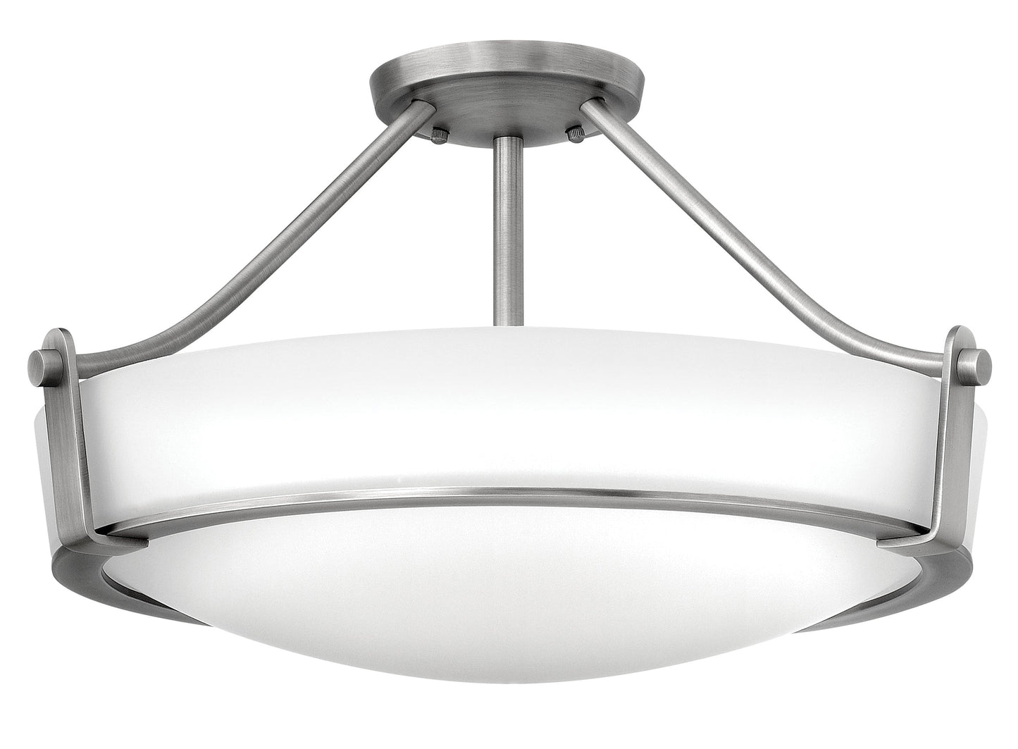 Hathaway Medium Semi-Flush Mount In Brushed Nickel Finish