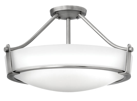 Hathaway Medium Semi-Flush Mount In Brushed Nickel Finish