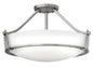 Hathaway Medium Semi-Flush Mount In Brushed Nickel Finish