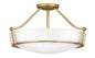 Hathaway Medium Semi-Flush Mount In Light Brass Finish