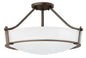 Hathaway Medium Semi-Flush Mount In Dark Brass Finish