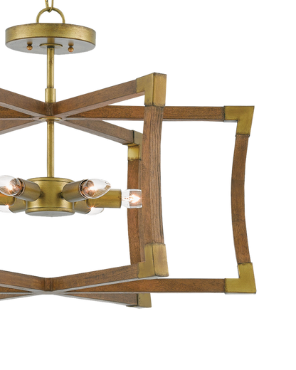 Bastian Small Chestnut Semi-Flush Mount