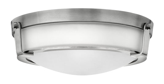 Hathaway Medium Flush Mount In Brushed Nickel Finish