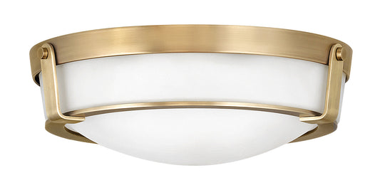 Hathaway Medium Flush Mount In Light Brass Finish