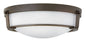 Hathaway Medium Flush Mount In Dark Brass Finish
