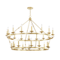 Allendale Chandelier with Aged Brass Finish