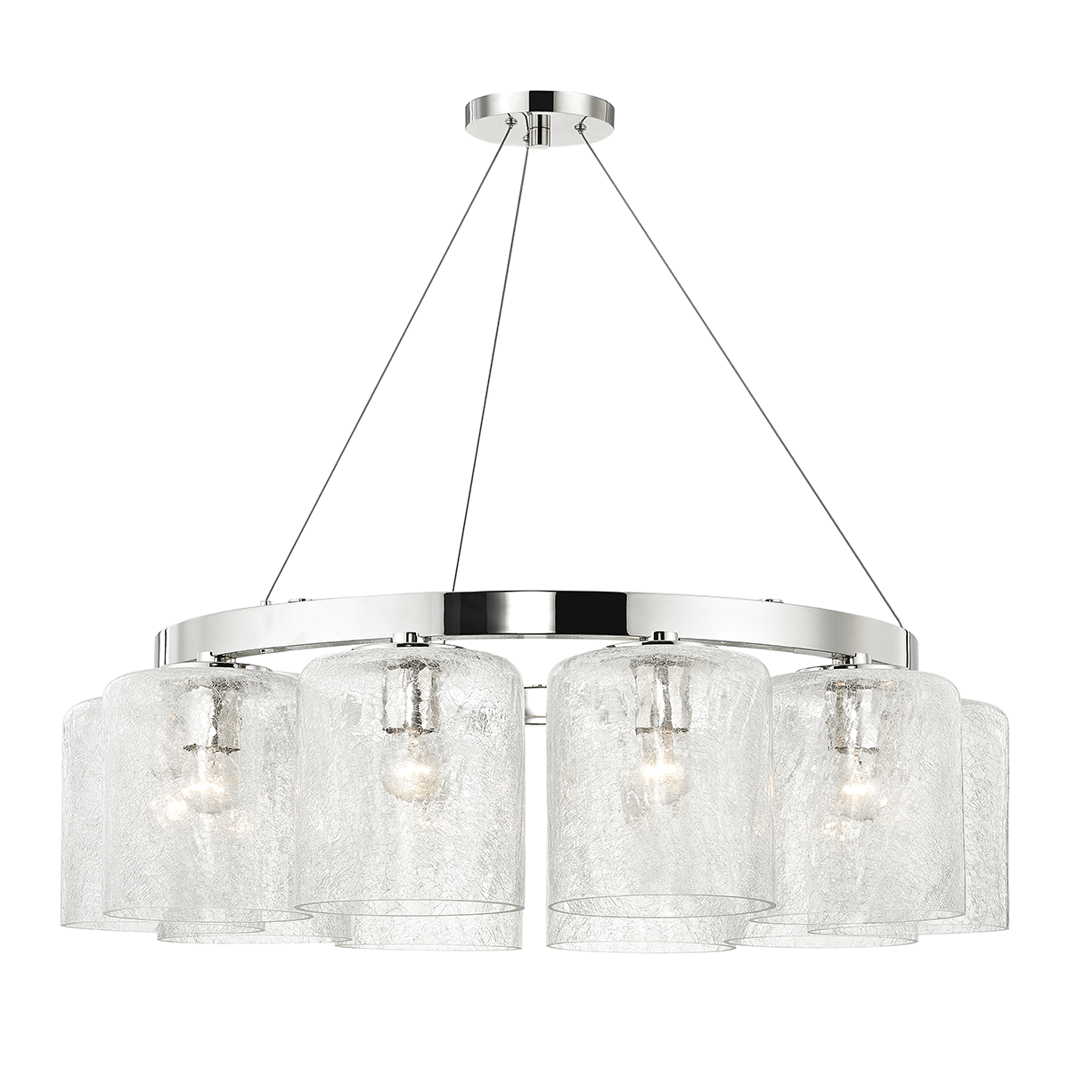 Charles Chandelier with Polished Nickel Finish