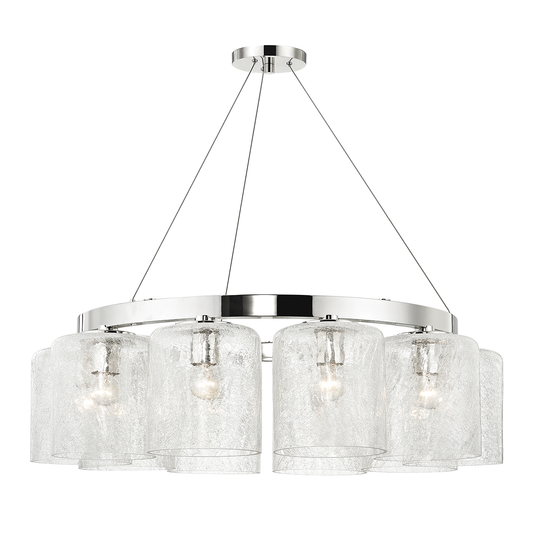 Charles Chandelier with Polished Nickel Finish