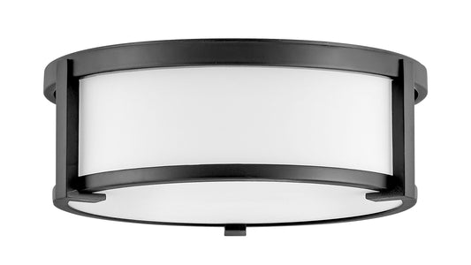 Lowell Small Flush Mount In Black Finish