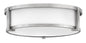 Lowell Medium Flush Mount In Brushed Nickel Finish