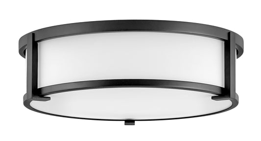 Lowell Medium Flush Mount In Black Finish