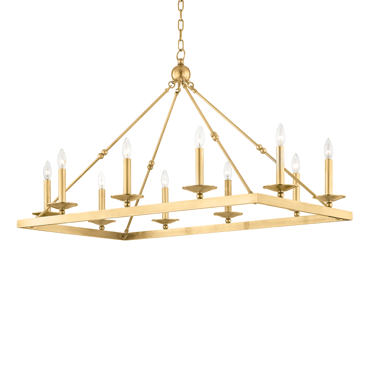 Allendale Linear with Aged Brass Finish