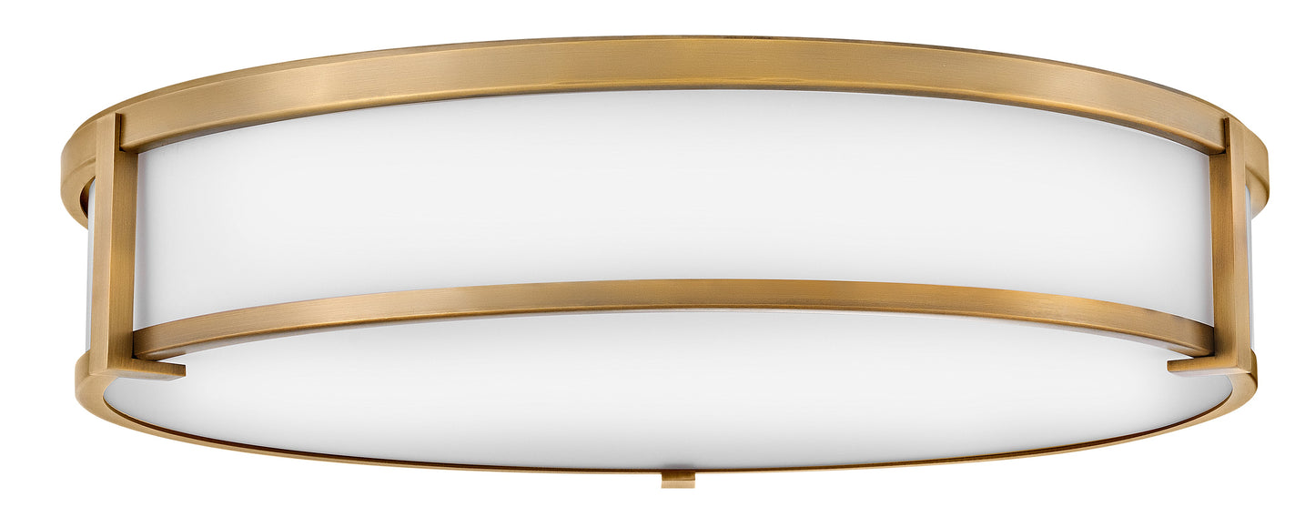 Lowell Large Flush Mount In Light Brass Finish
