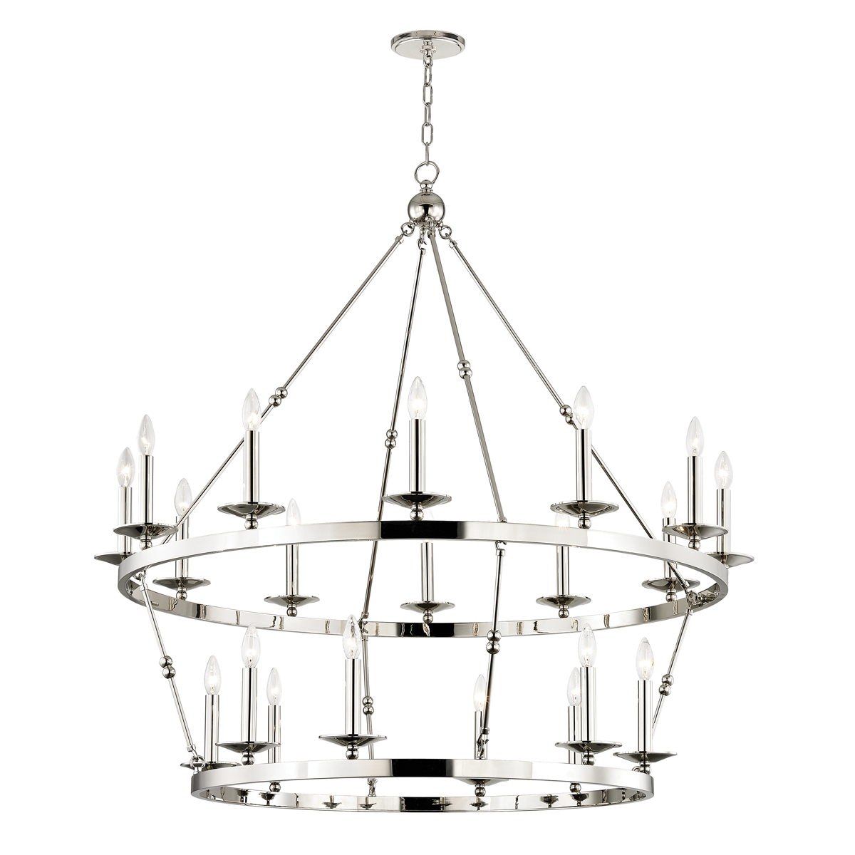 Allendale Chandelier with Polished Nickel Finish