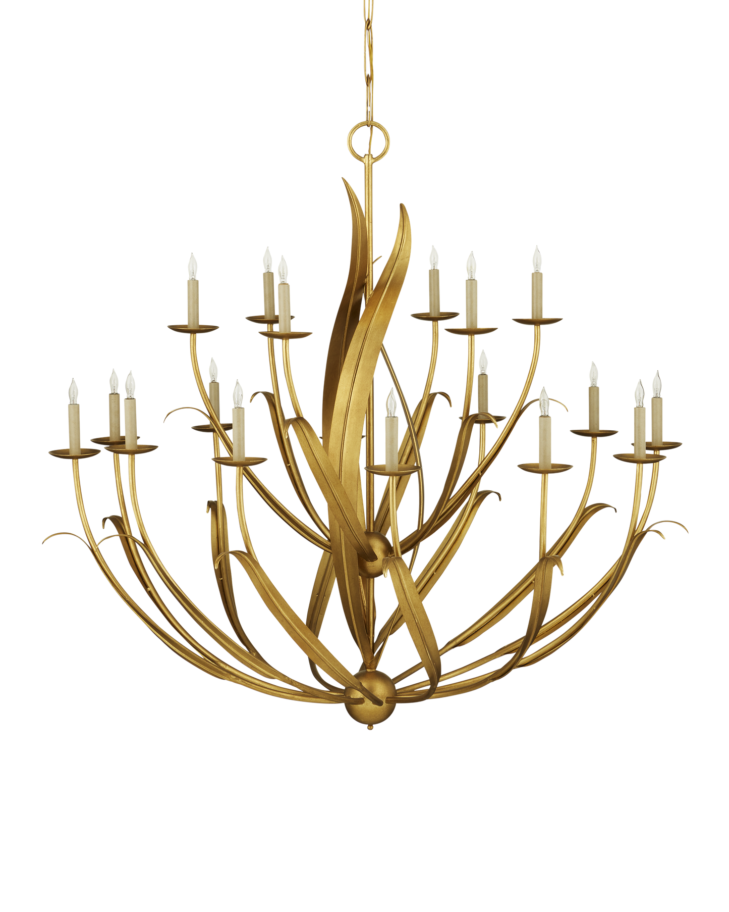 Menefee Large Gold Chandelier