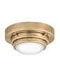 Porte Extra Small Flush Mount or Sconce In Light Brass Finish