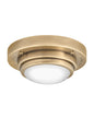 Porte Extra Small Flush Mount or Sconce In Light Brass Finish