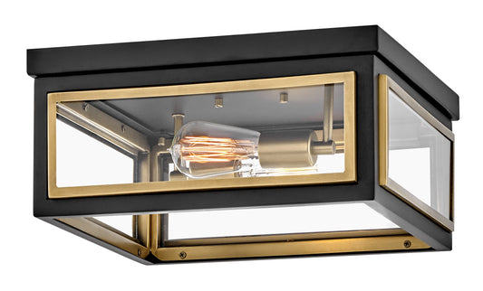 Shaw Medium Flush Mount In Black Finish