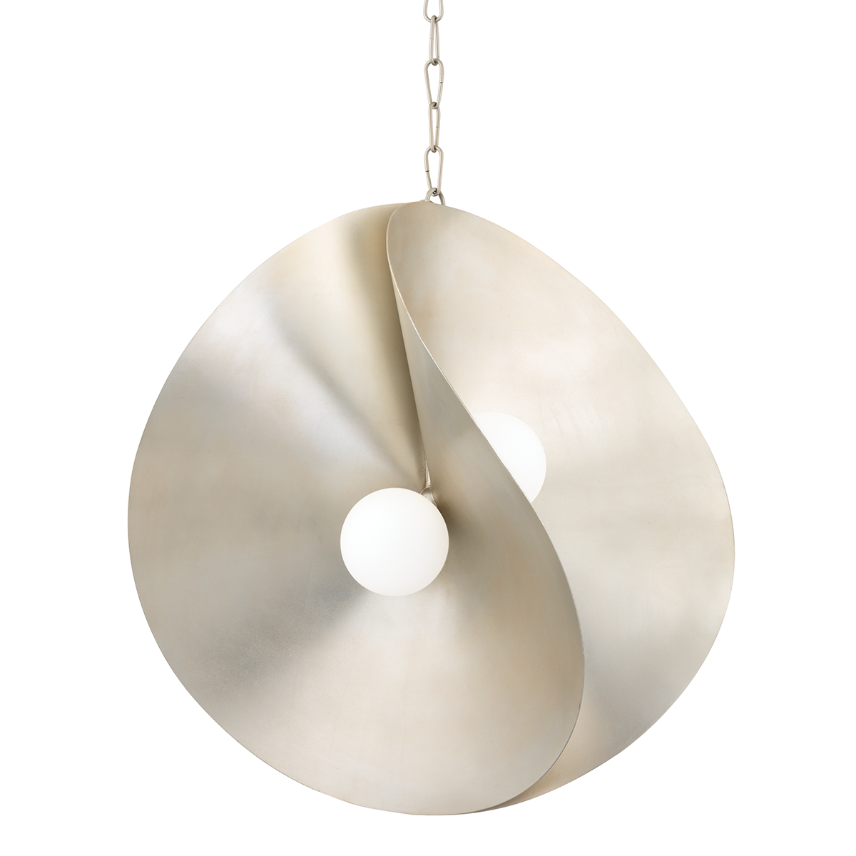 Peony Pendant In WARM SILVER LEAF Finish