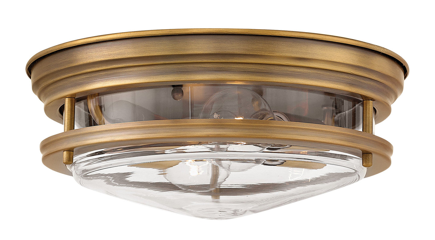 Hadley Small Flush Mount In Light Brass Finish